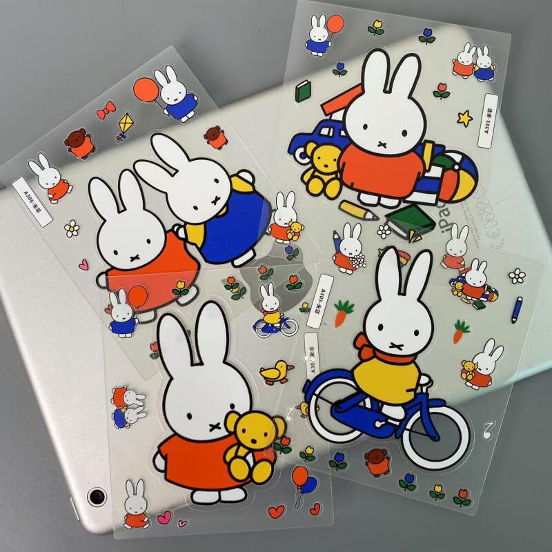 Cartoon Miffy 3D Stickers Cute - Tablet Accessories 3D Print review and price